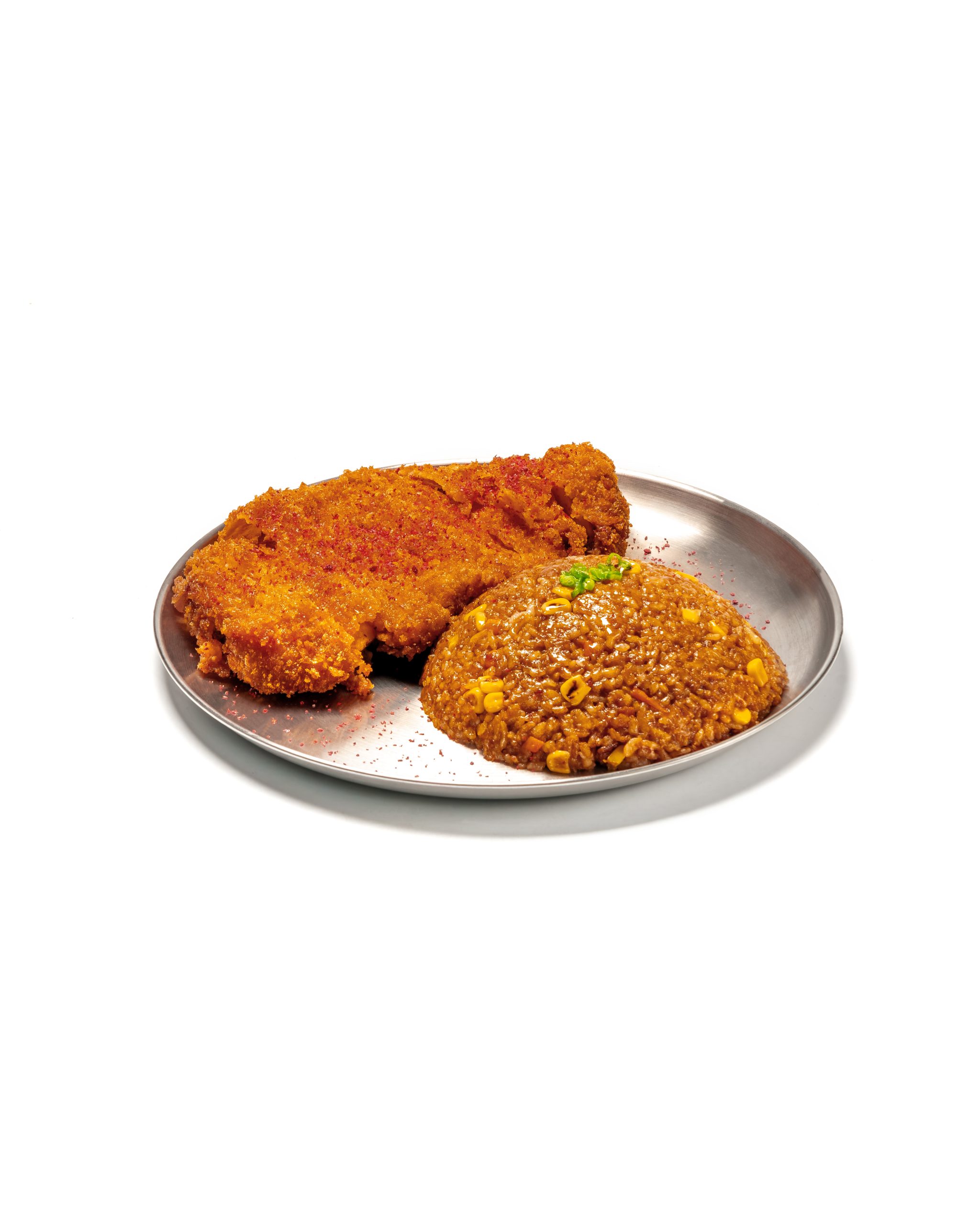 برنج سرخ شده همراه با مرغ کاتسو